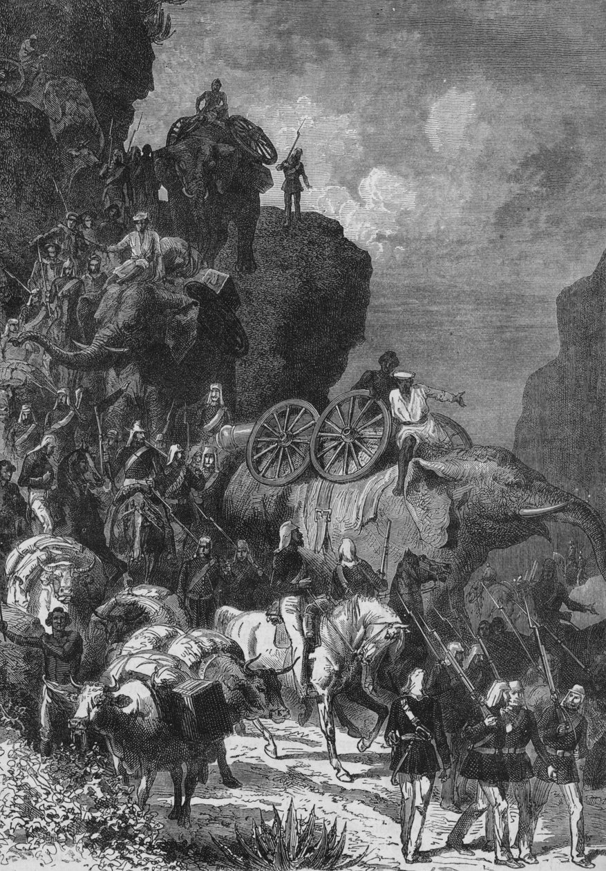 Engelsk hær på mars i Abessinia, ca 1880 av Unbekannt