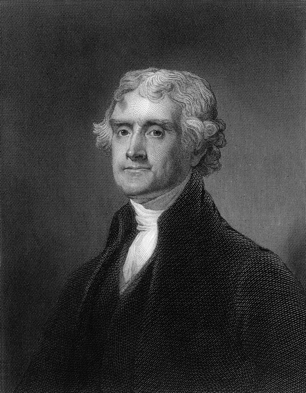 Gravering av Thomas Jefferson (s/hv-bilde) av Unbekannt