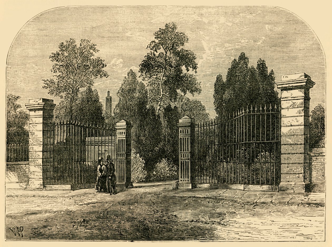 Inngang til Brompton Cemetery, c1876. av Unbekannt