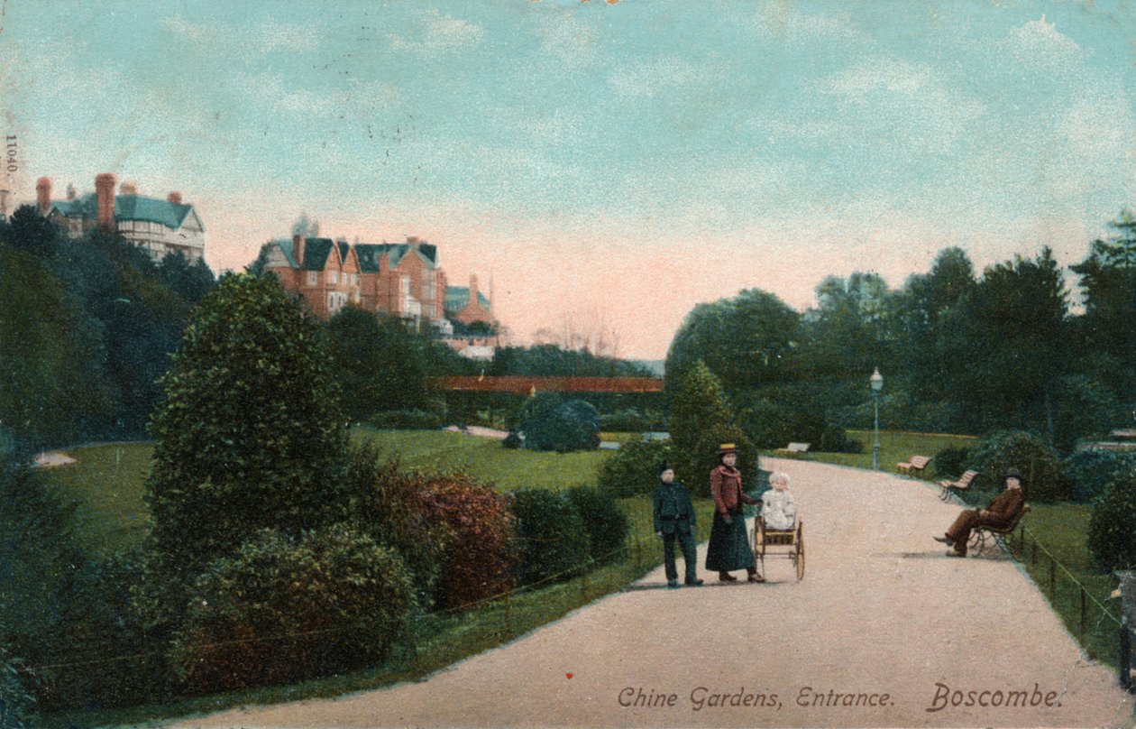 Inngang til Chine Gardens, Boscombe, Dorset, c1905 av Unbekannt