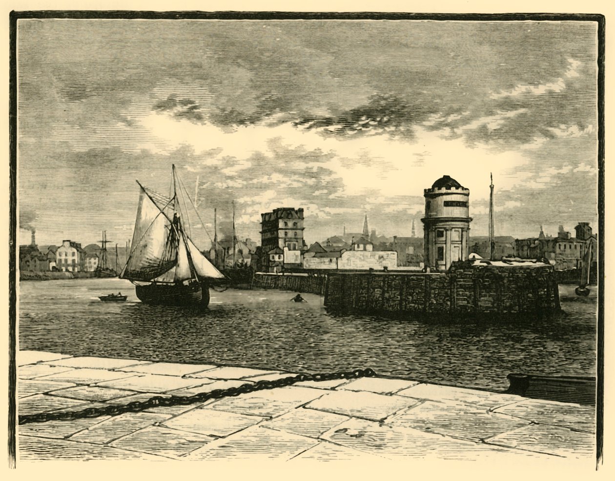 Inngang til Douglas Harbour, 1898. av Unbekannt