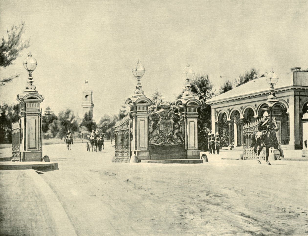 Inngang til Government House, Melbourne, 1901. av Unbekannt