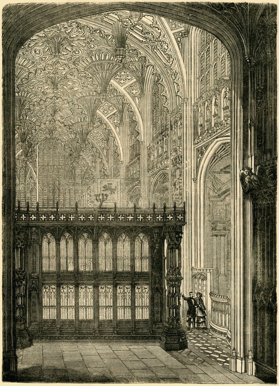 Inngang til kong Henry VIIs kapell, 1881. av Unbekannt