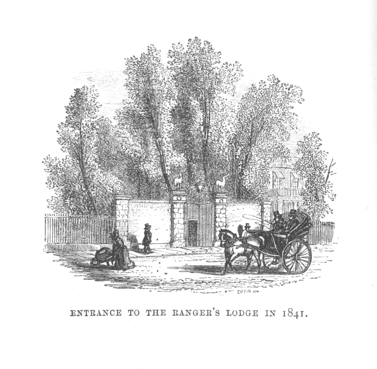 Inngang til Rangers Lodge i 1841, c1870 av Unbekannt