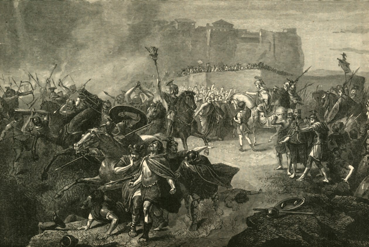 Belisarius inntog i Roma, 536 e.Kr., 1890. av Unbekannt