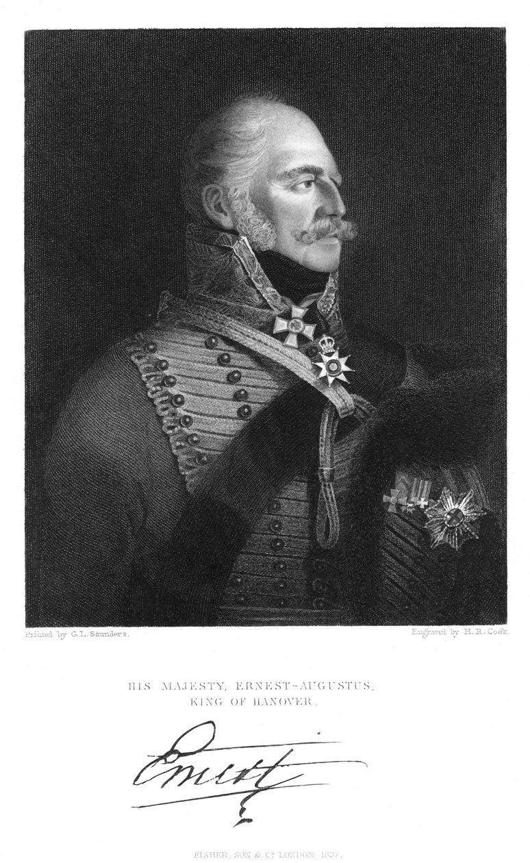 Ernest Augustus, konge av Hannover, 1837 av Unbekannt