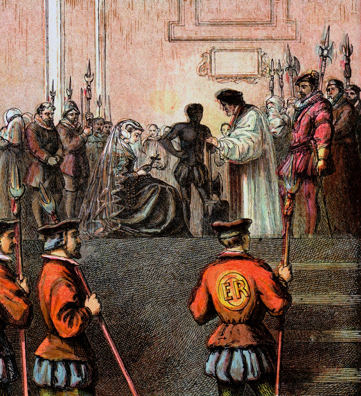Henrettelse av Mary, Queen Of Scots, 1587, c1850 av Unbekannt