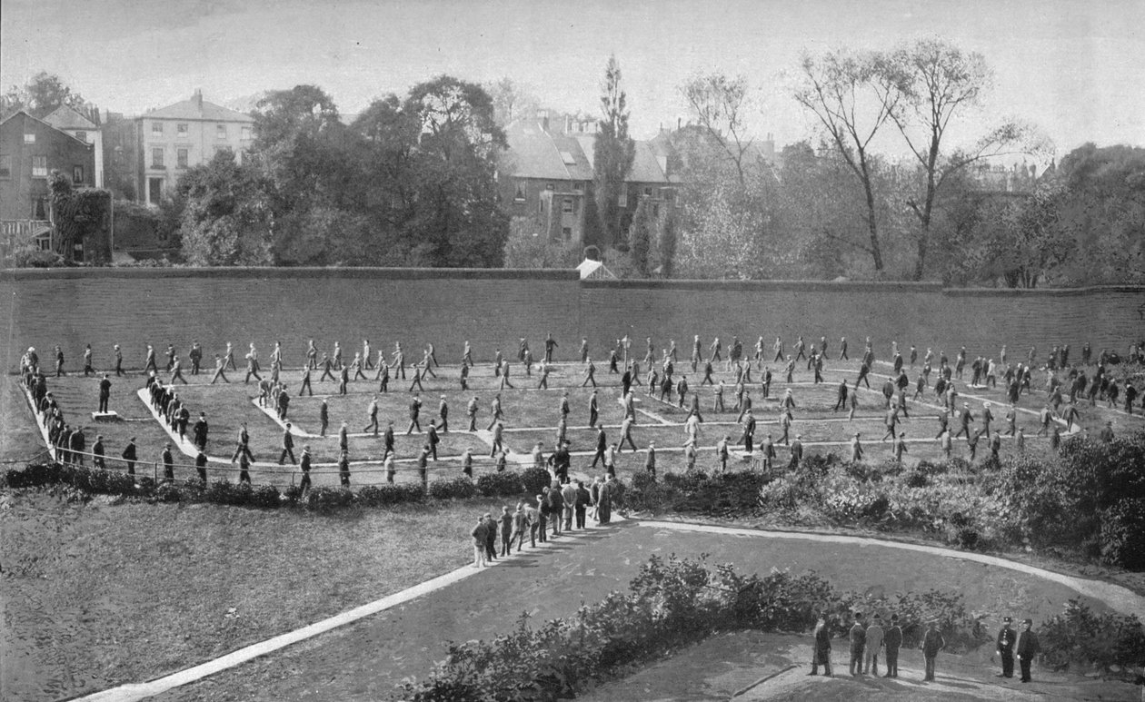 Treningsgård ved Holloway Prison, London, c1901 1901 av Unbekannt