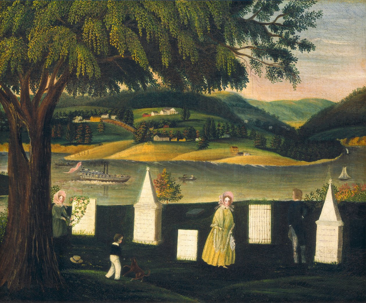 Familiens gravplass, ca. 1840. av Unbekannt