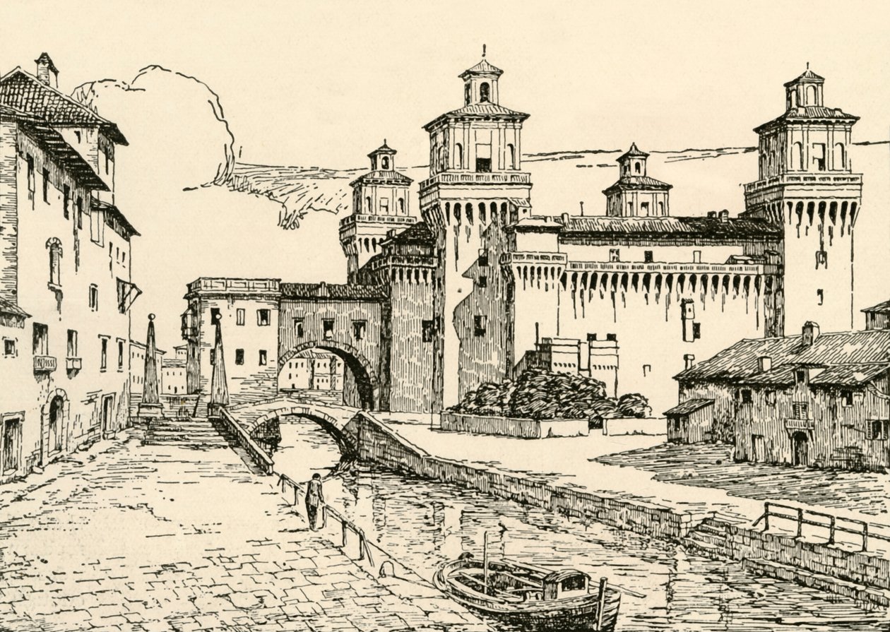 Ferrara: The Ducal Palace, 1928. av Unbekannt