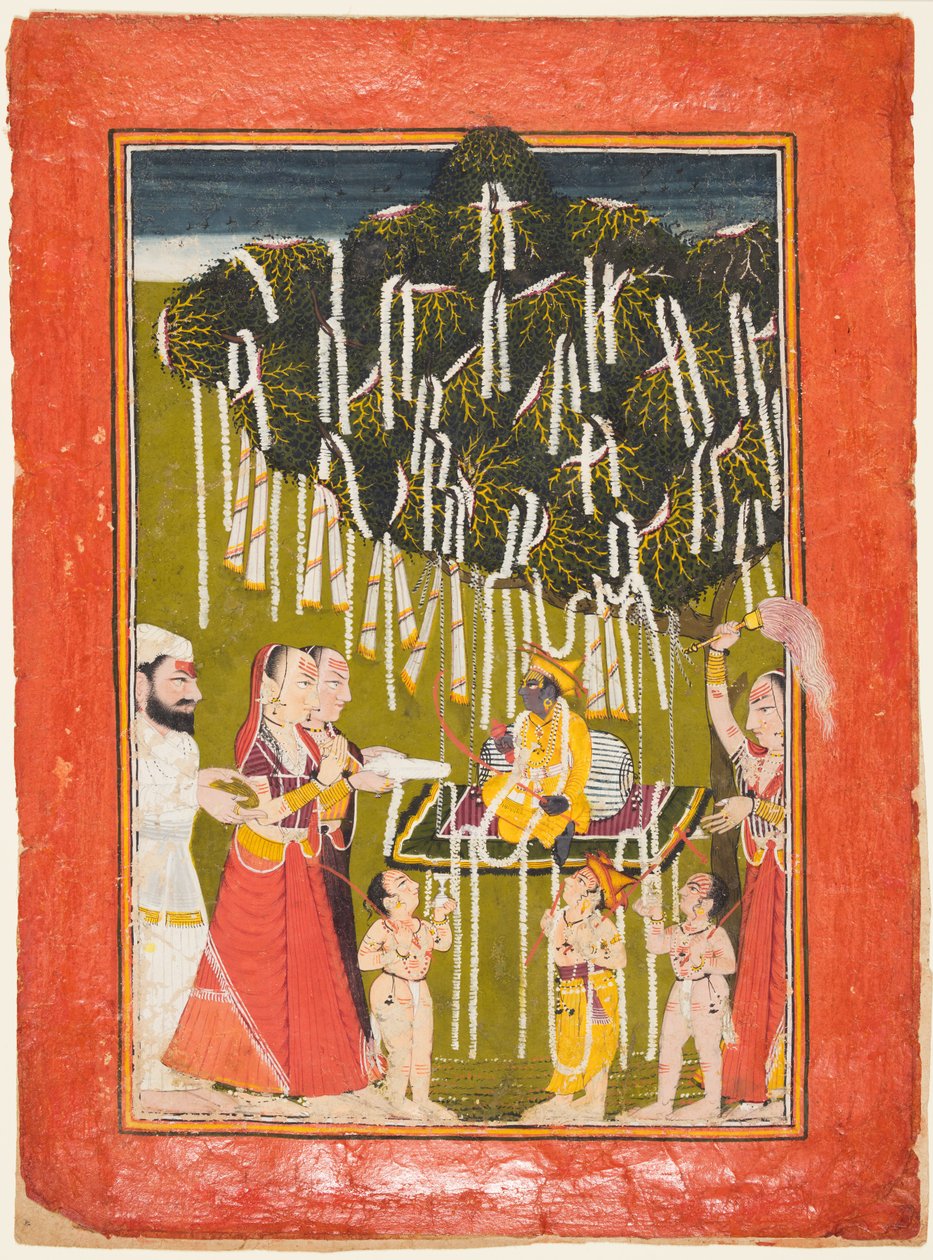 Fruktbarhetstilbedelse av Krishna, ca. 1720-25. av Unbekannt