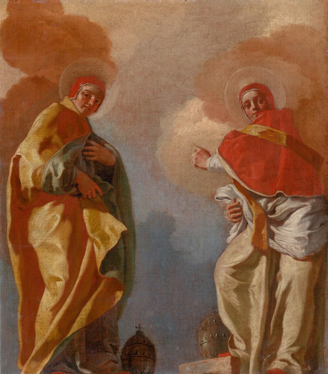 Figurscene (to paver) av Unbekannt