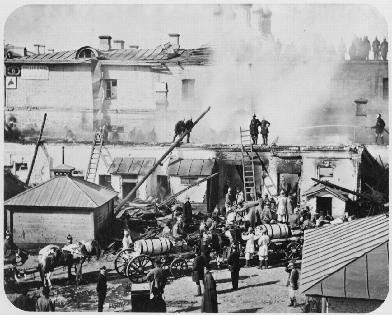 Brann i Moskva, Russland, 1872 av Unbekannt