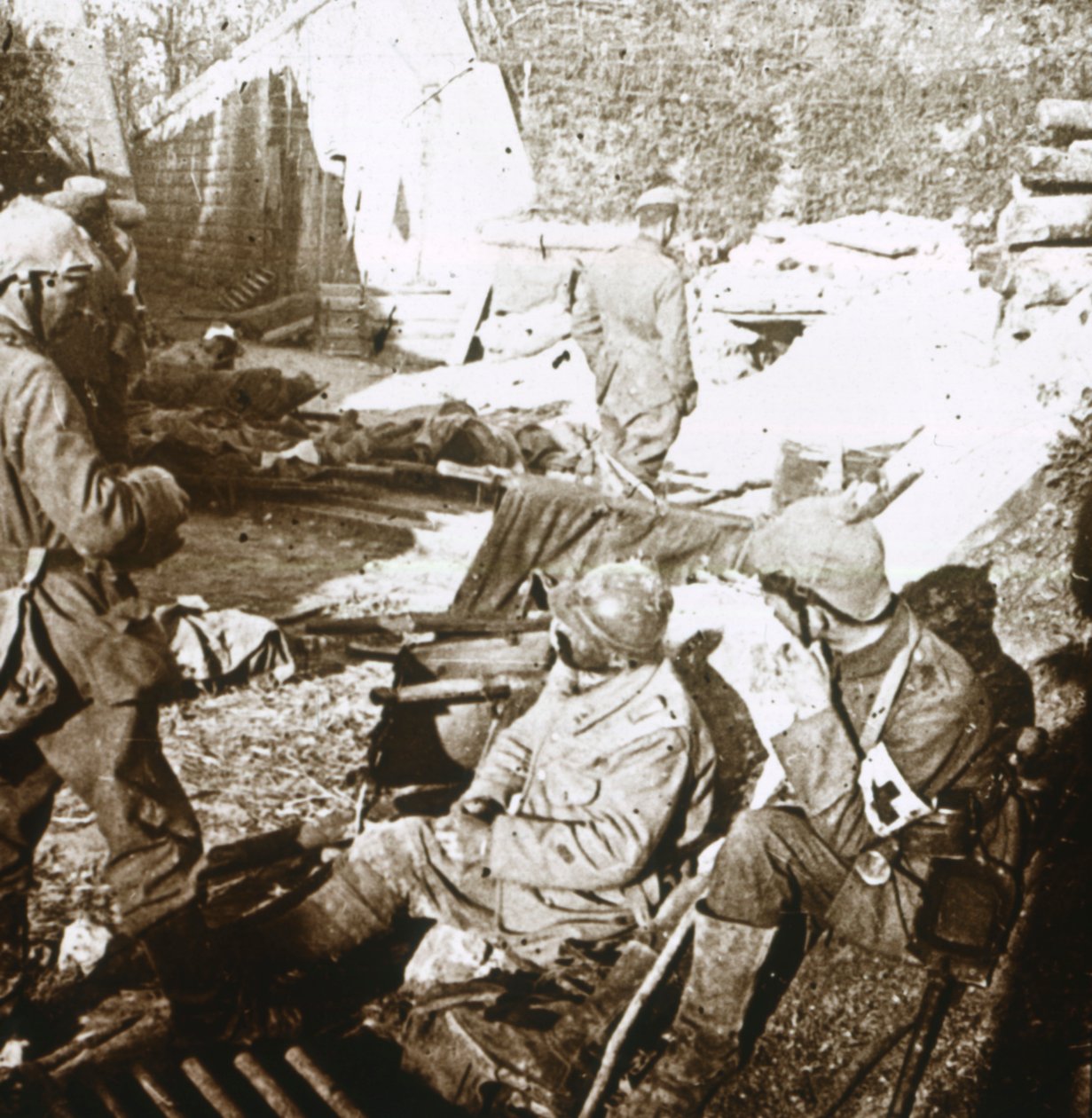 Førstehjelpspost, Verdun, Nord-Frankrike, c1914-c1918 av Unbekannt