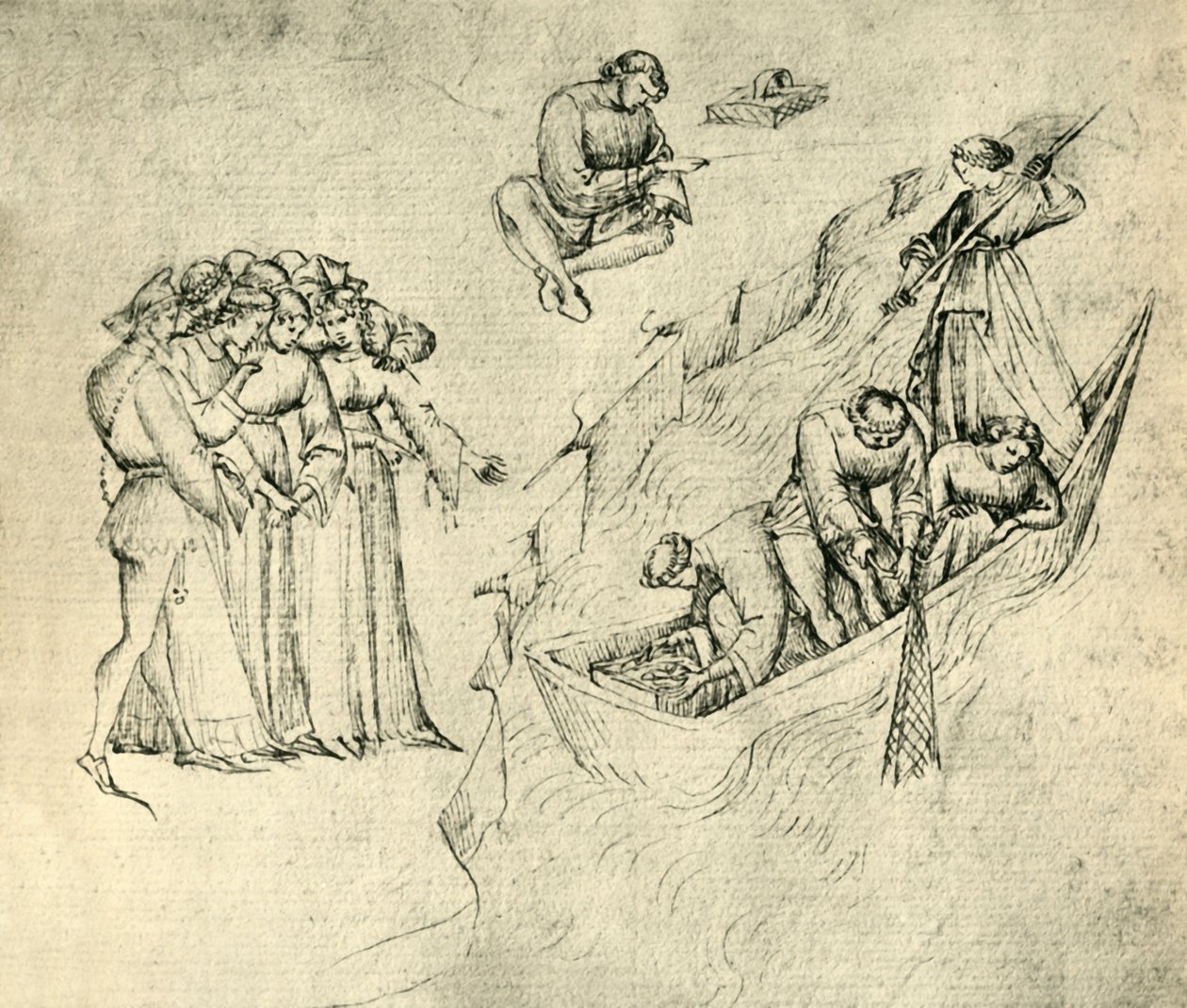 Fiskere, midten av 1400-tallet, 1943. av Unbekannt