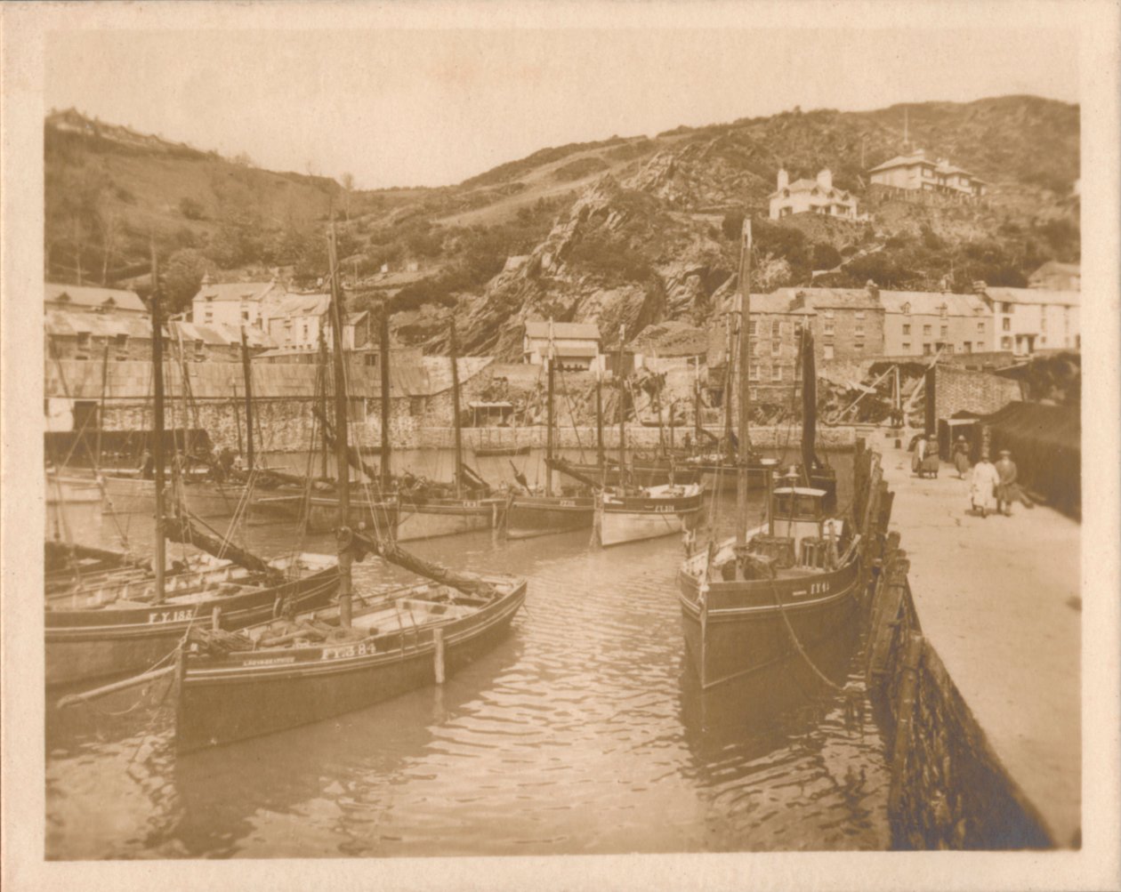 Fiskebåter - Polperro, 1927. av Unbekannt