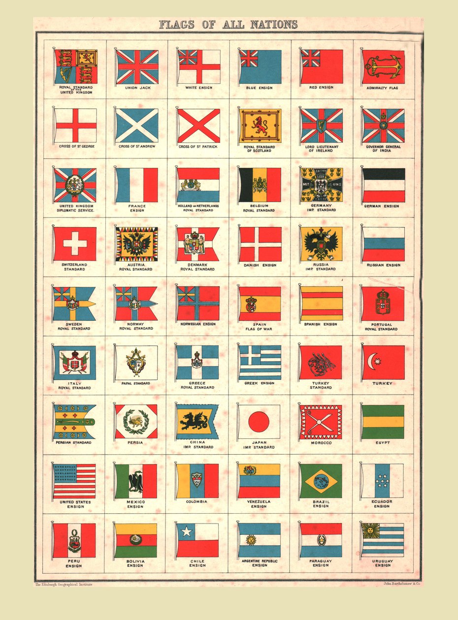 Flagg for alle nasjoner, 1902. av Unbekannt