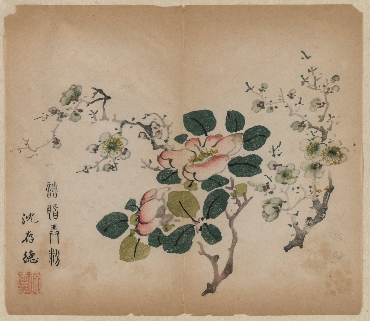 Blomstrende Prunus, 1368-1644. av Unbekannt