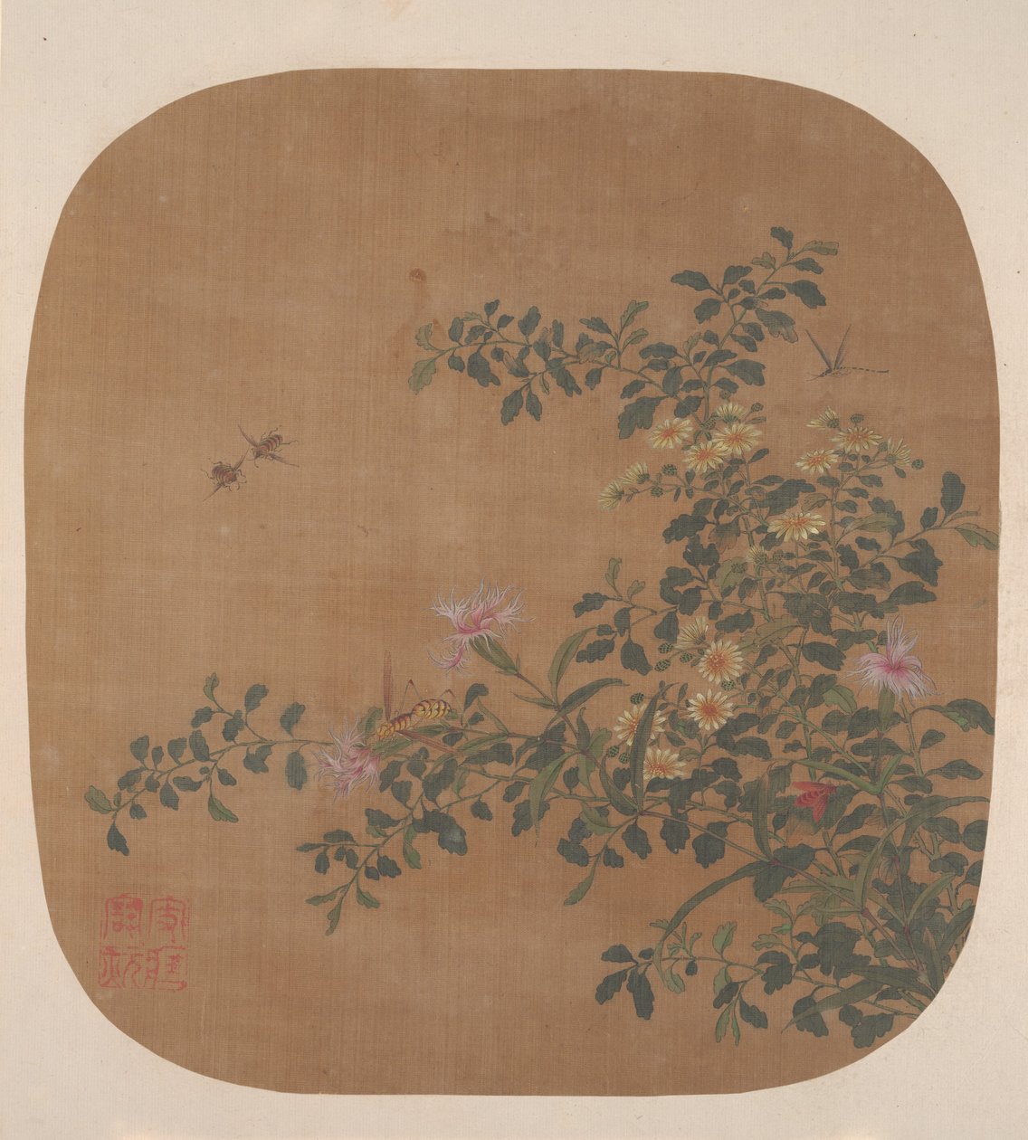 Blomster og bier, 1700-tallet. av Unbekannt