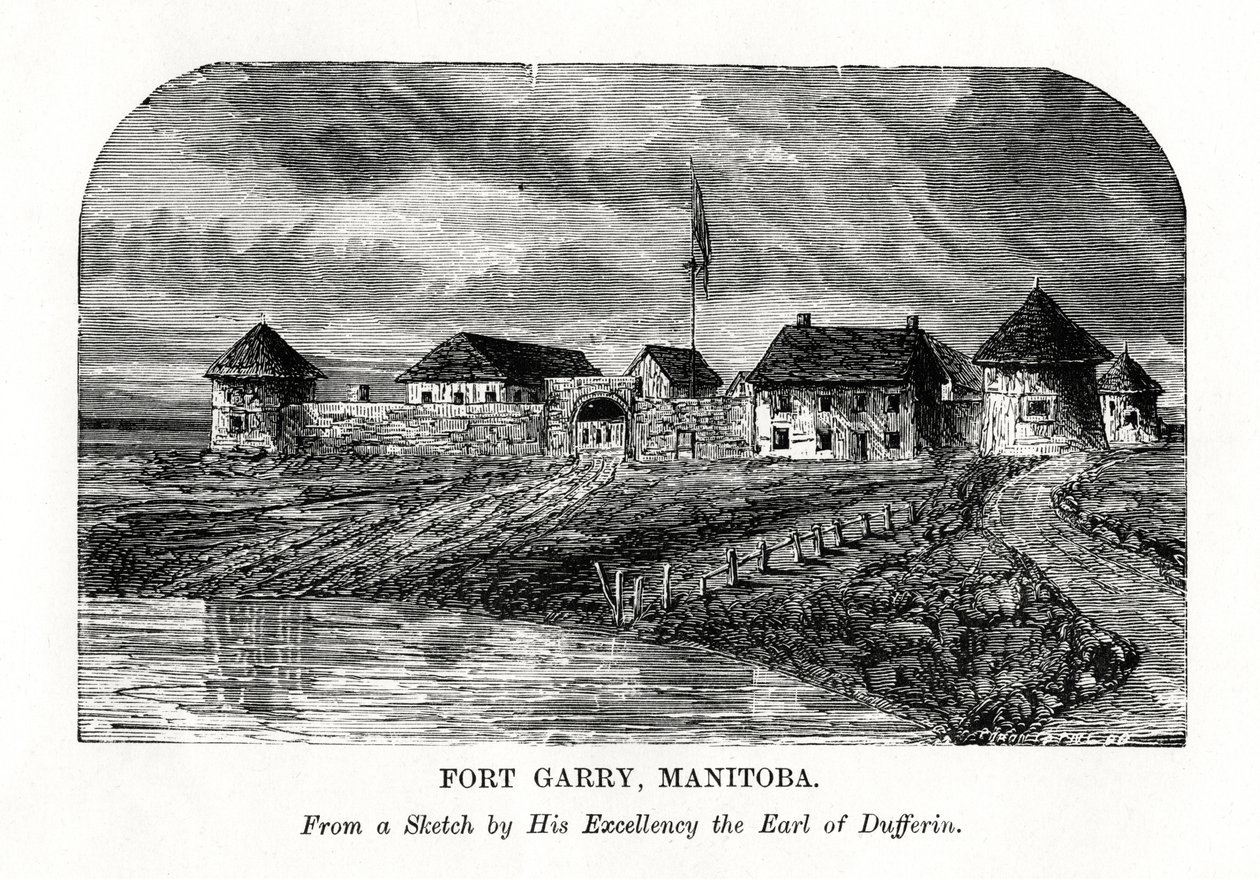Fort Garry, Manitoba, Canada, sent på 1800-tallet av Unbekannt