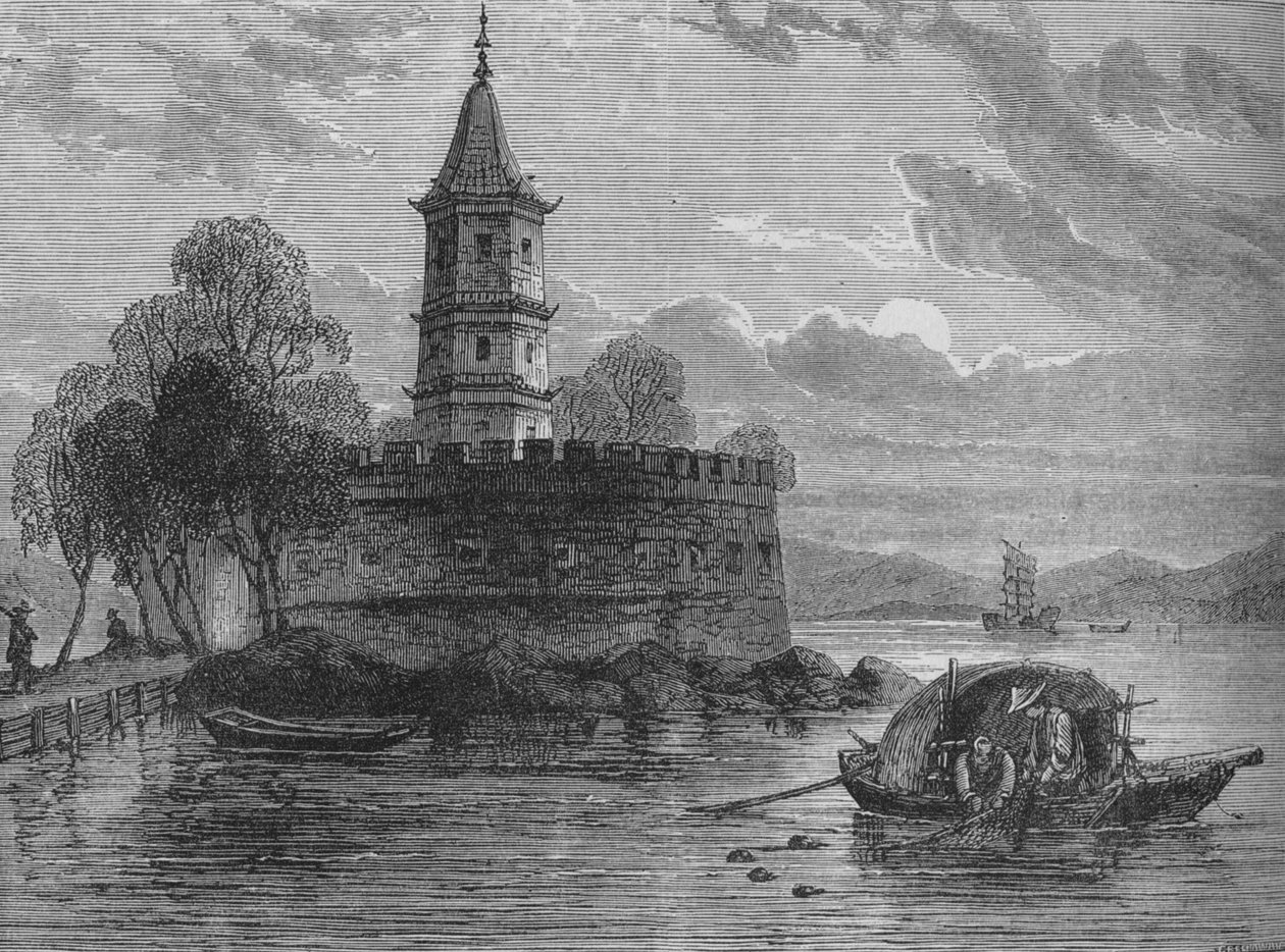Fort ved Peiho-elven, c1880 av Unbekannt