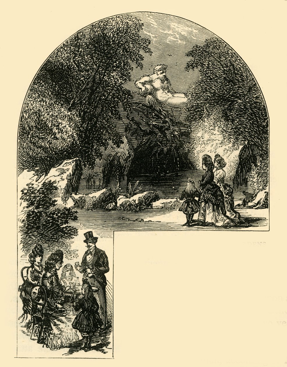 Fontene i Surrey Gardens, c1878. av Unbekannt