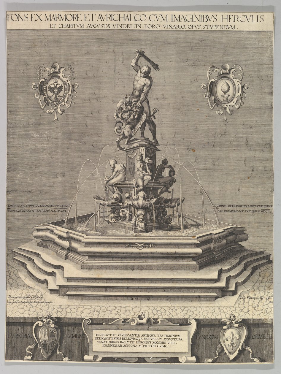 Fountain of Hercules i Augsburg Copy, 1602. av Unbekannt