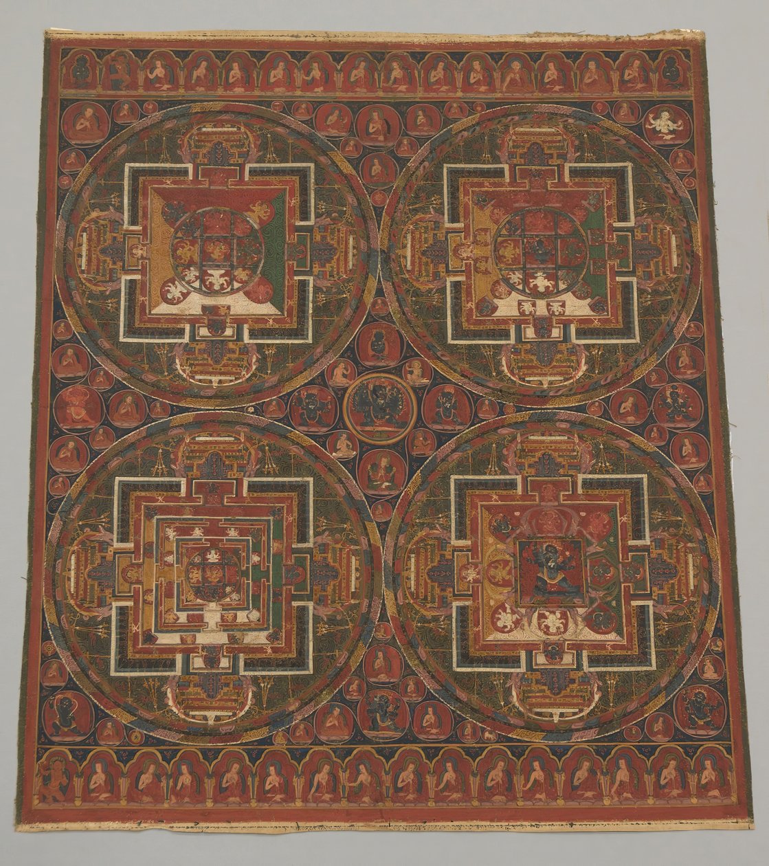 Fire mandalaer fra Guhyasamaja-syklusen, 1500-tallet. av Unbekannt