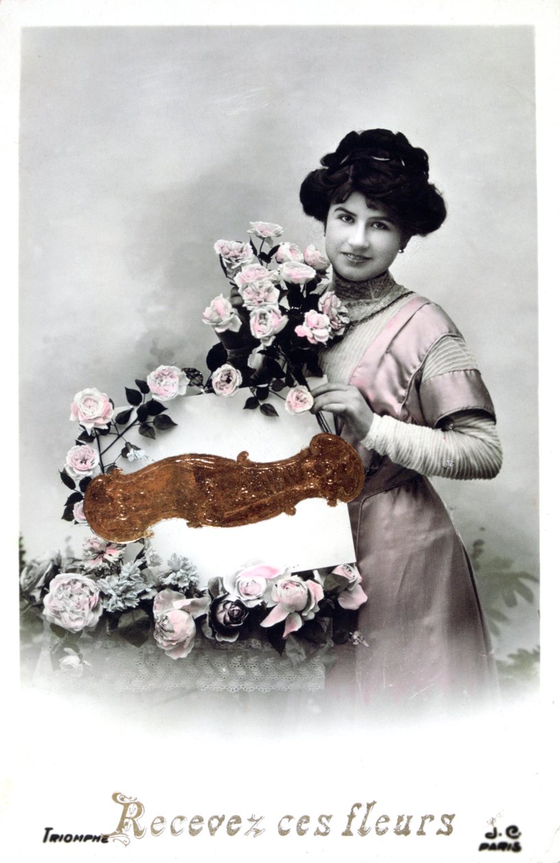 Fransk postkort, c1900 av Unbekannt