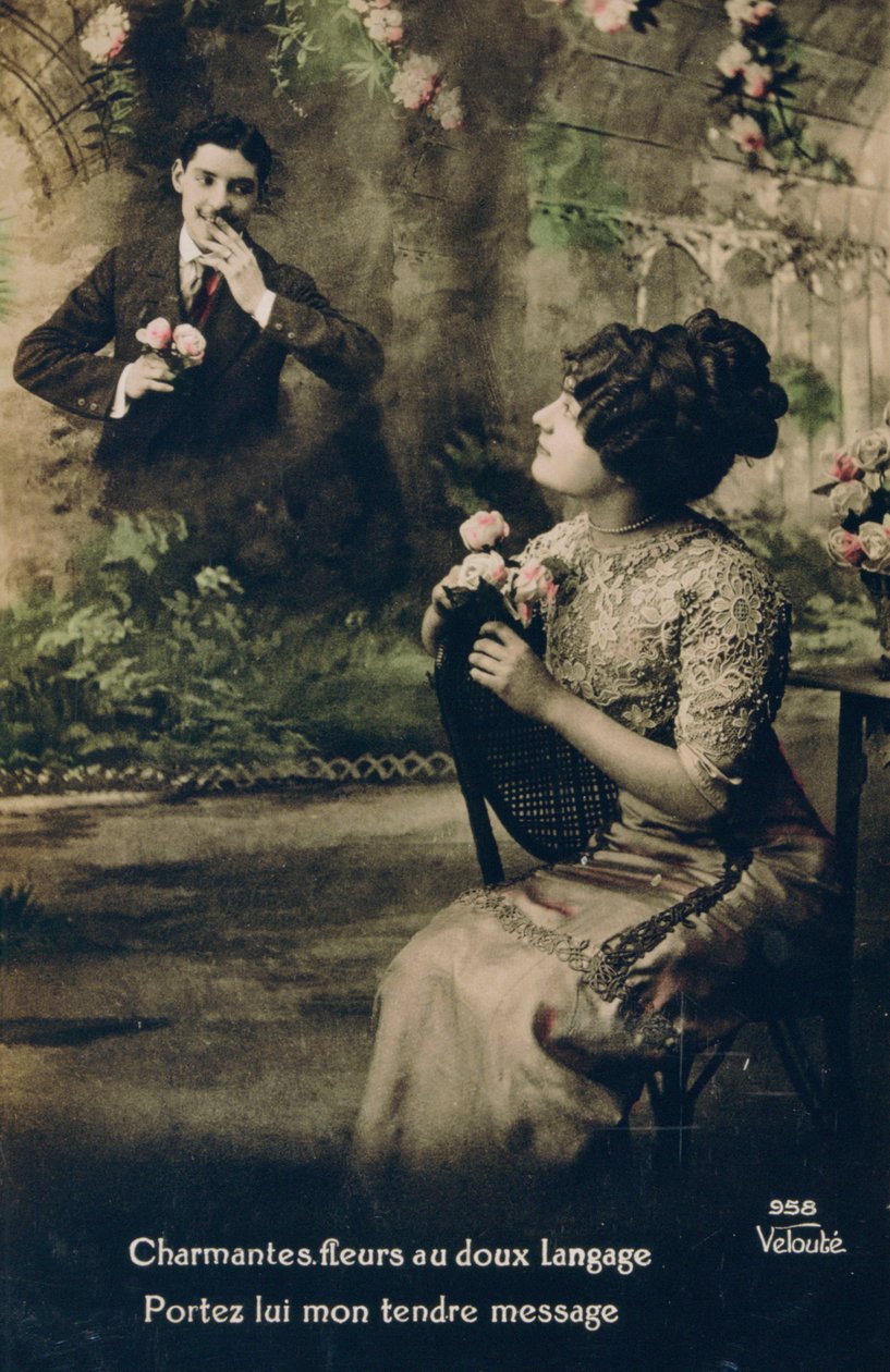 Fransk postkort, c1900 av Unbekannt