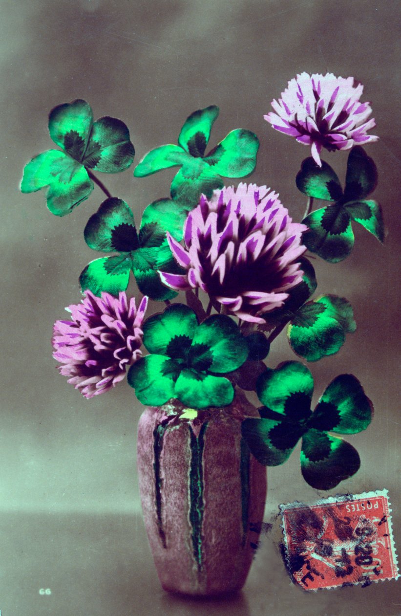 Fransk blomsterpostkort, c1900 av Unbekannt