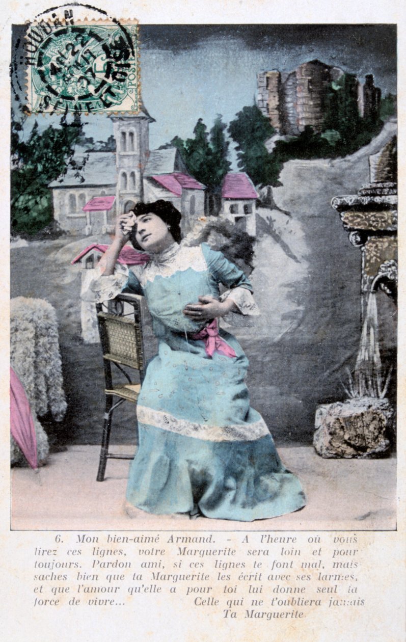 Fransk postkort, c1900 av Unbekannt
