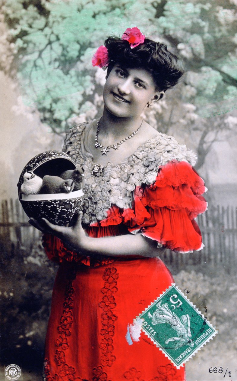 Fransk postkort, c1900 av Unbekannt