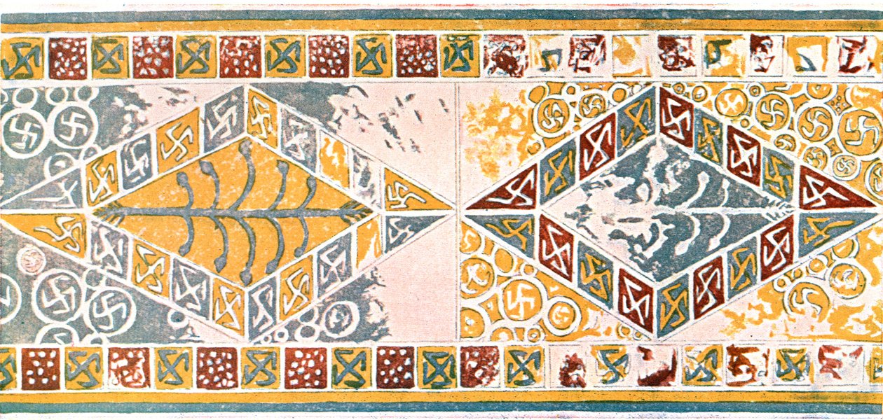 Frise i kirken i Saint-Pierre-de-Clages, Sveits, 1928. av Unbekannt