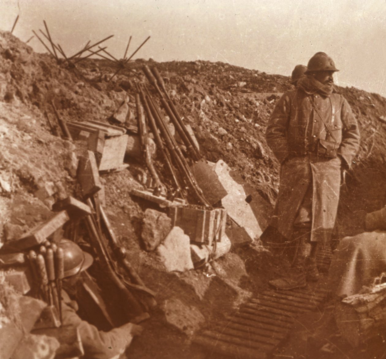 Frontlinje, Vauquois, Nord-Frankrike, c1914-c1918 av Unbekannt