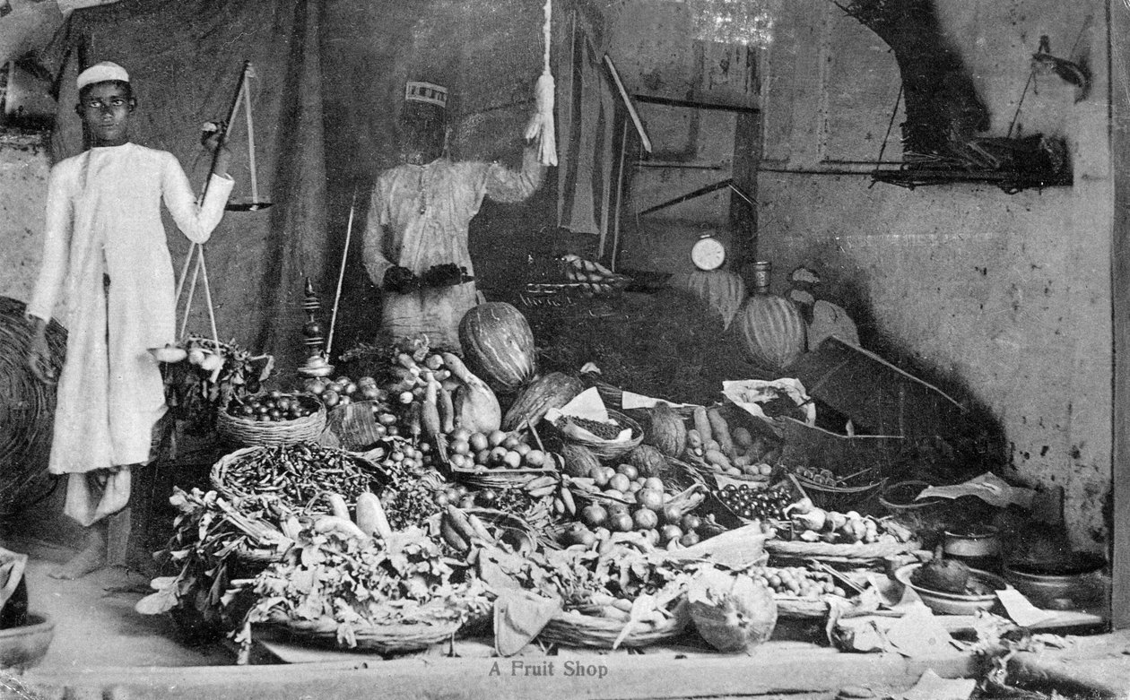 Fruktbutikk, India, tidlig på 1900-tallet av Unbekannt
