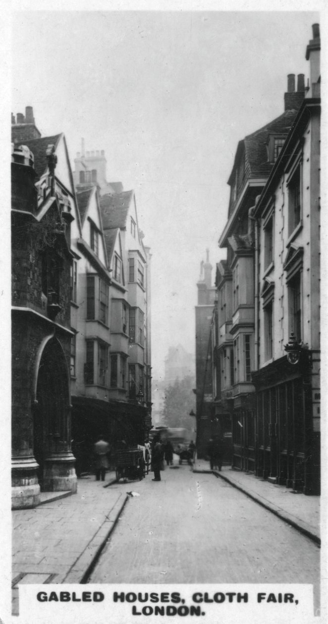 Gavlhus, Cloth Fair, London, c1920-tallet av Unbekannt