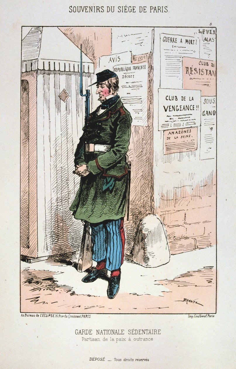 Stillesittende nasjonalgarde, beleiring av Paris, 1870-1871 av Unbekannt