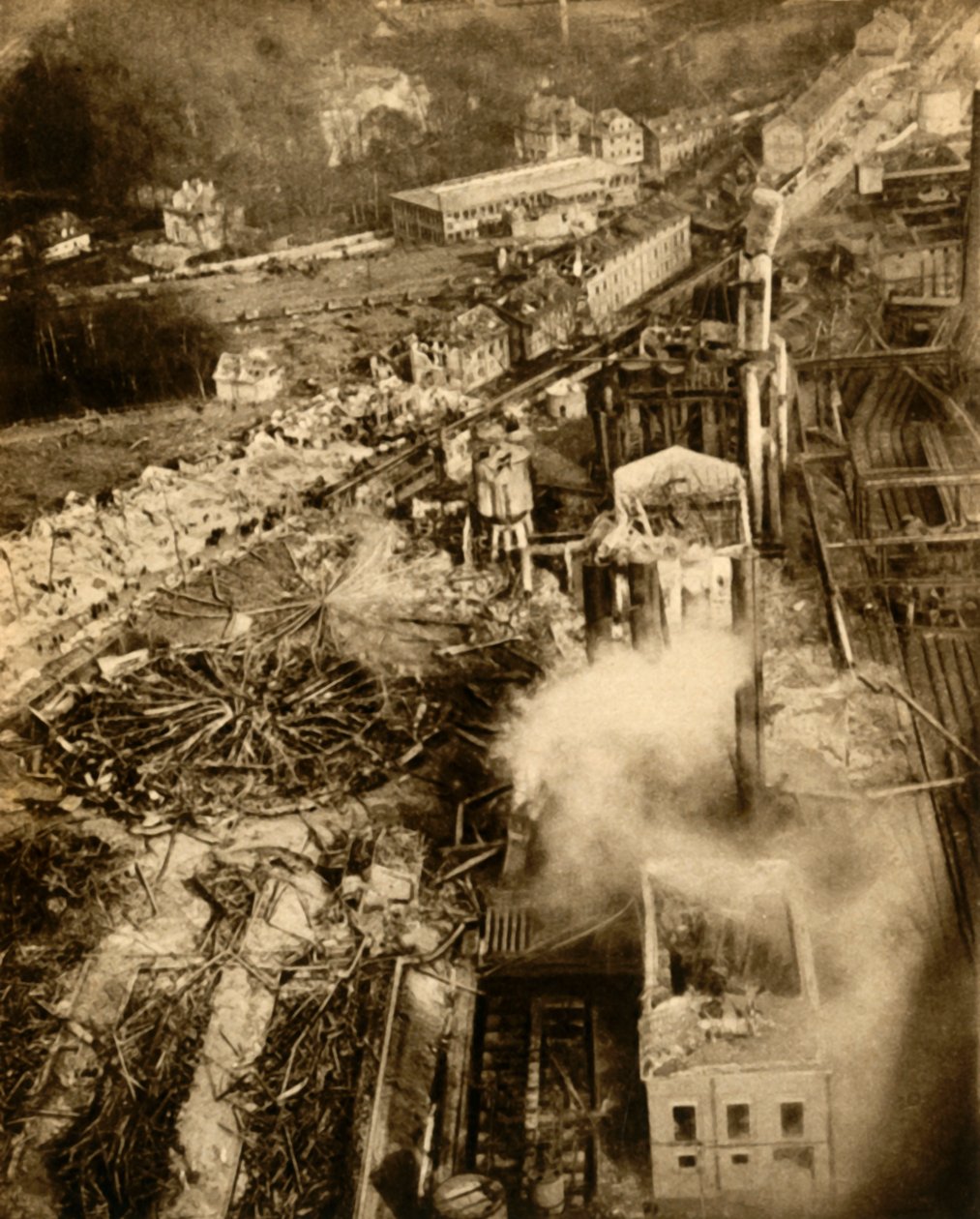 Gasseksplosjon ved Neunkirchen, Saarland, Tyskland, februar 1933. av Unbekannt