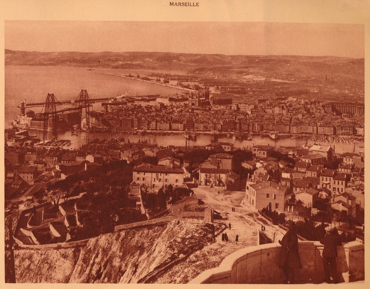 Generelt syn på Marseille, 1930. av Unbekannt