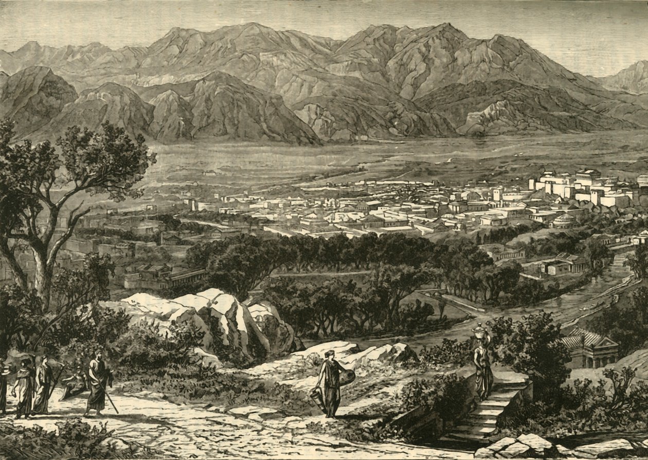 Generelt syn på Sparta, restaurert, 1890. av Unbekannt