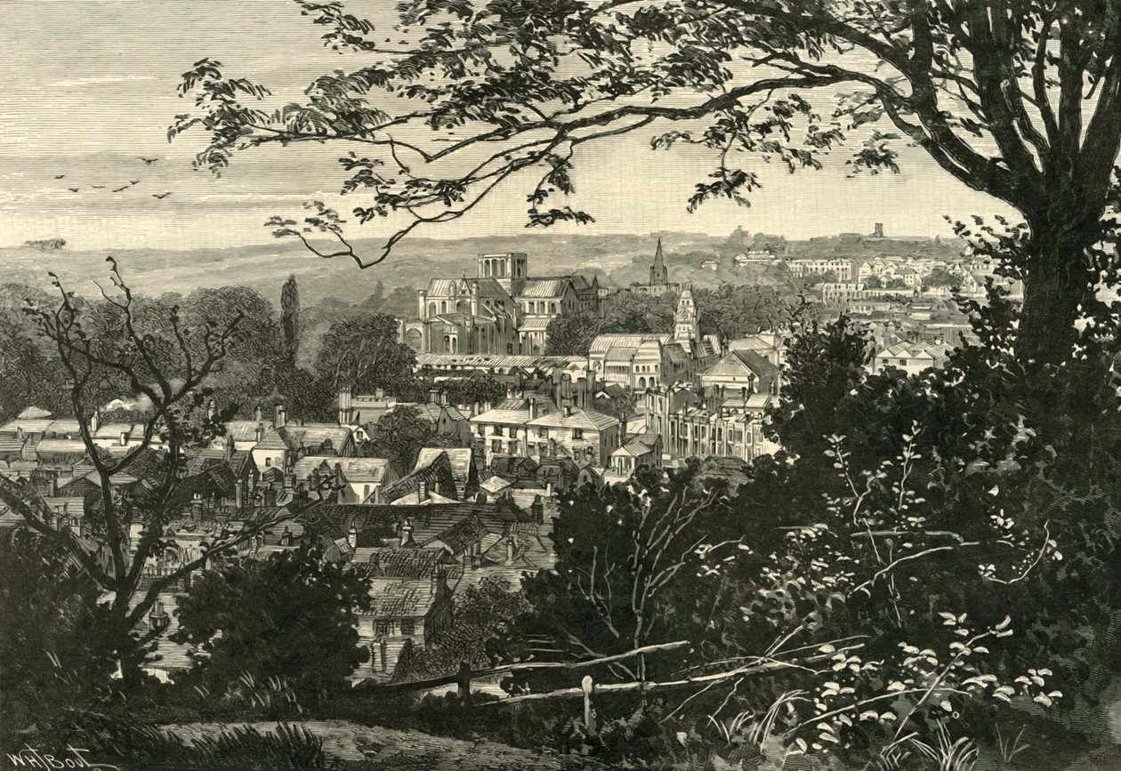 Generelt syn på Winchester, 1898. av Unbekannt