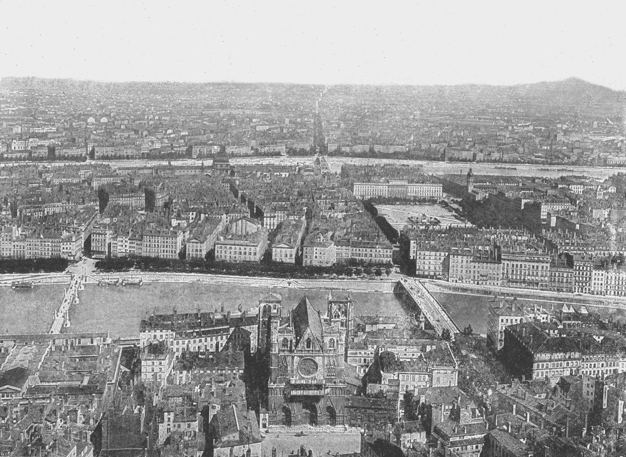 Generell oversikt, Lyons, Frankrike, 1895. av Unbekannt
