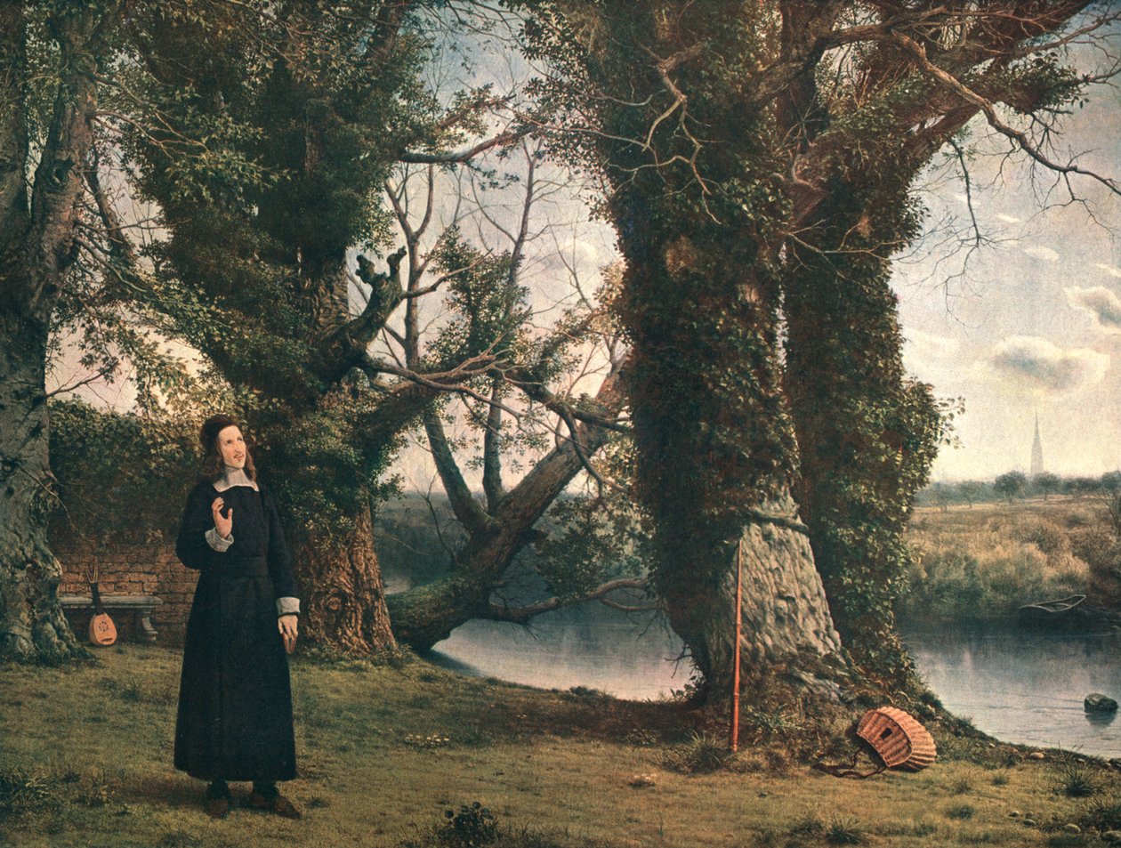 George Herbert i Bemerton, Salisbury, 1860, c1902. av Unbekannt