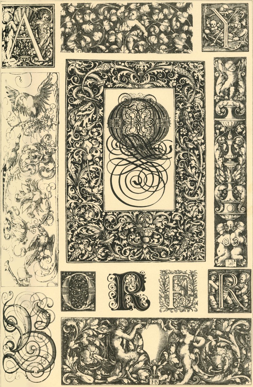 Typografiske ornamenter fra tysk renessanse, 1898. av Unbekannt