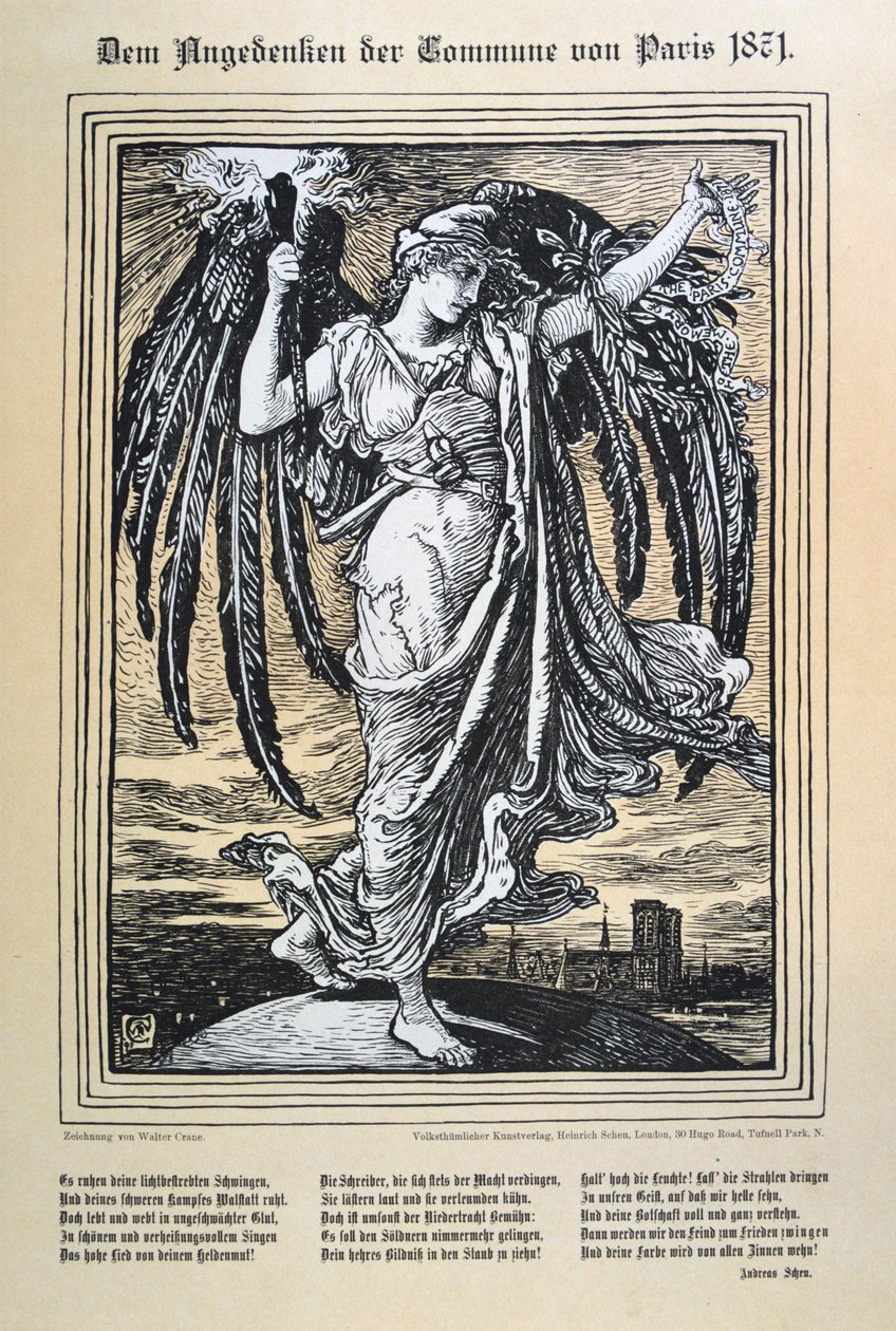 Tysk allegori om Paris-kommunen, 1871. av Unbekannt