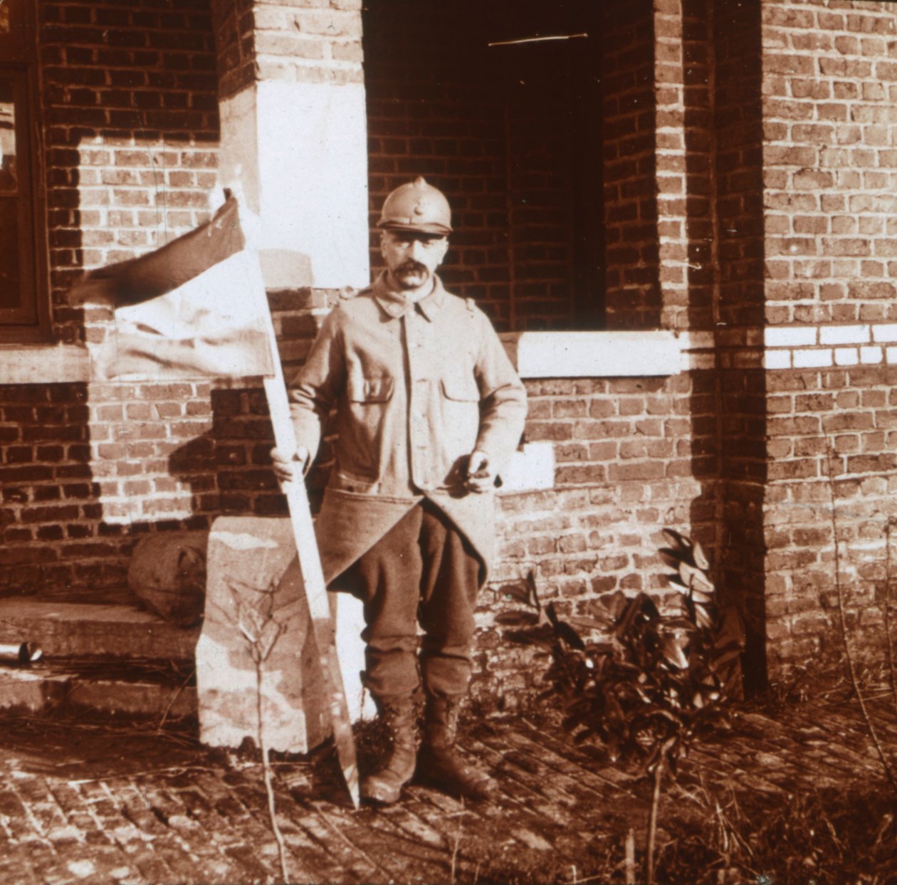 Tyske vimpler, Carency, Nord-Frankrike, c1914-c1918. av Unbekannt