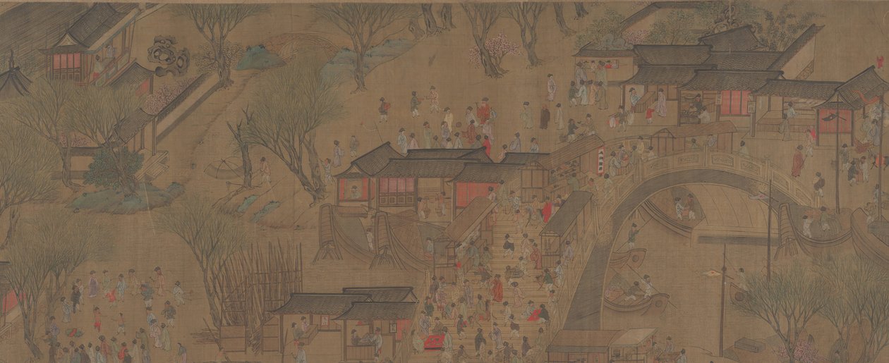 Går oppover på Qingming-festivalen. av Unbekannt