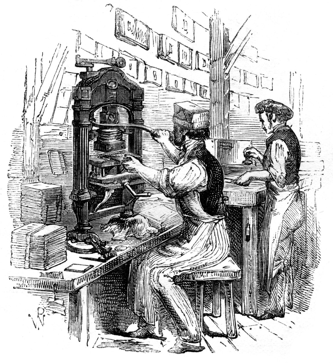 Gullblokkerende presse, 1886 av Unbekannt
