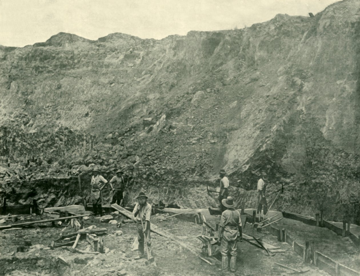 Gullgruvearbeidere nær Beechworth, 1901. av Unbekannt